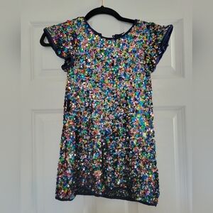 Multicolor Sequin Kids Dress
